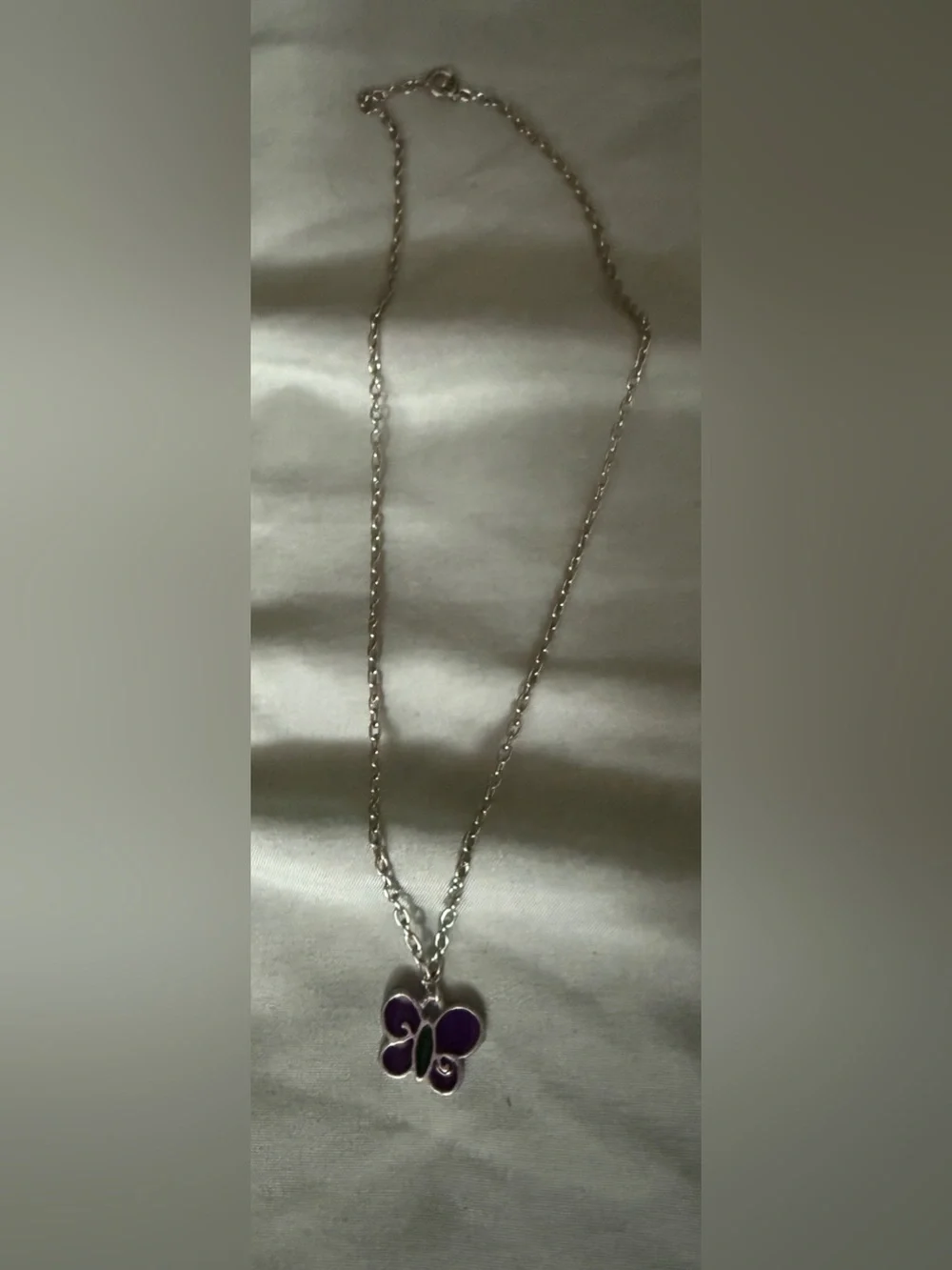 Purple Butterfly Pendant Necklace - Women Jewelry